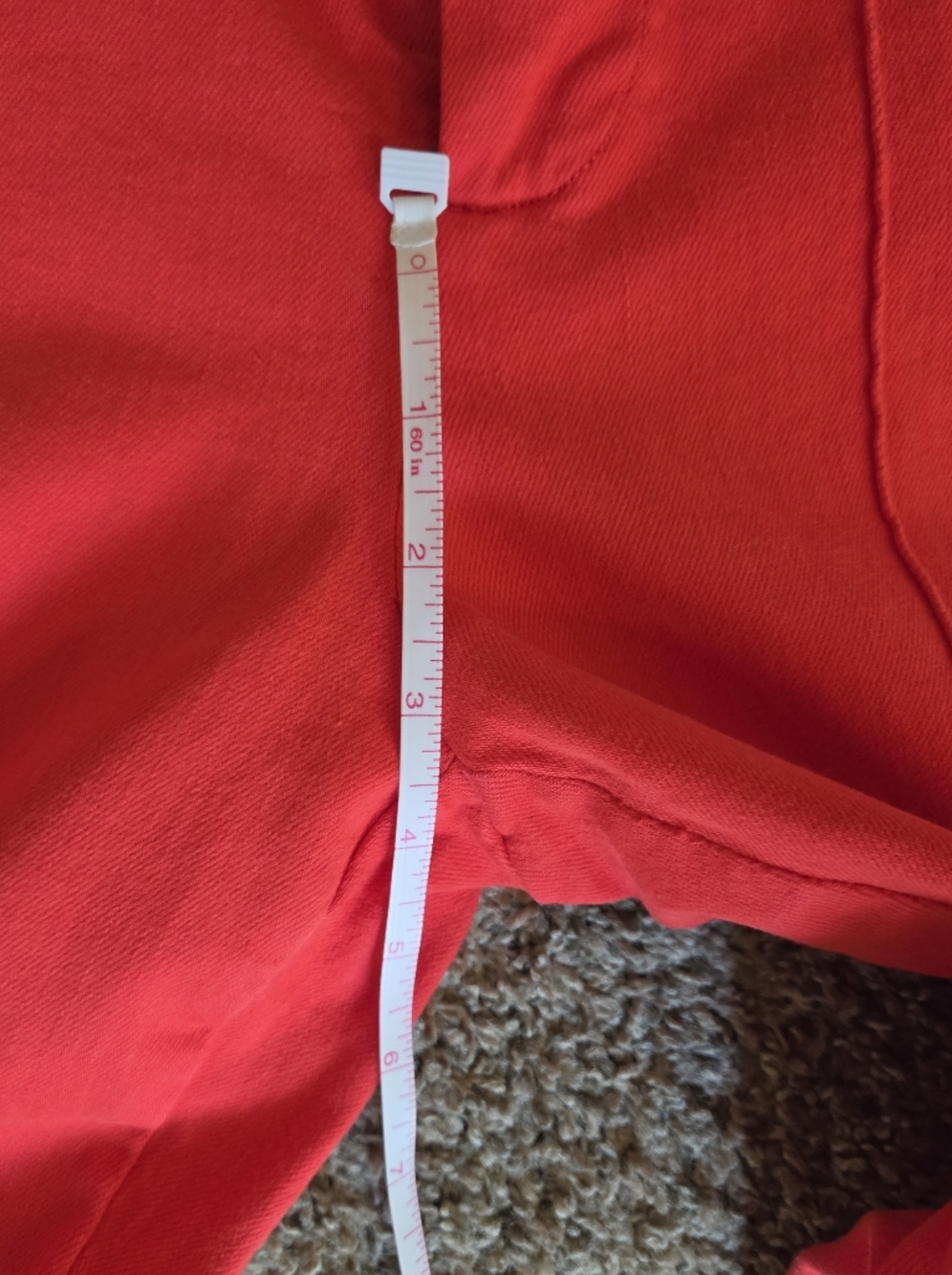 Alice + Olivia Bright Red Flared Jeans - Picture 4 of 9